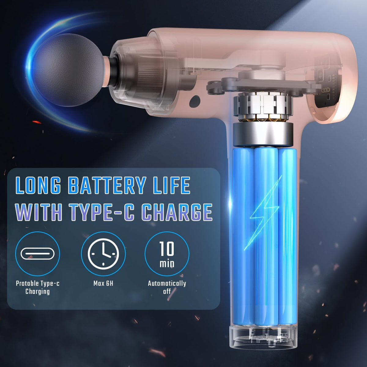 cotsoco Massage Gun Deep Tissue, Handheld Muscle Massager, Gifts for Men
