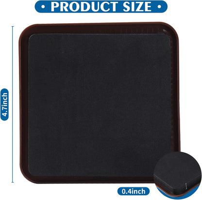 Furniture Sliders, 8pcs 4.7 inch Square Sliders for Furniture on Carpet, Heavy Duty Furniture Movers Sliders - Protect The Surface of Carpet, Easily Move Any Items!
