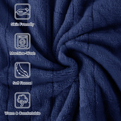 Tefici Heated Blanket Throw,Ultra Soft 2-Layer Flannel Electric Blanket