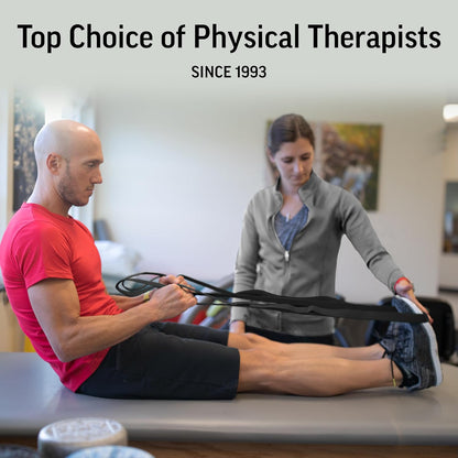 OPTP The Original Stretch Out Strap XL with Exercise Poster, USA Made | Extra-Long stretching strap, Stretch Out Strap for physical therapy, yoga stretching strap for knee therapy, 7'5" long, nylon