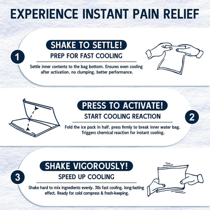 General Medi Instant Ice Cold Pack (4”x 5.5”) – 25 Packs Disposable Cold Therapy Ice Packs for Pain Relief, Swelling, Inflammation, Sprains, Toothache – for Athletes & Outdoor Activities
