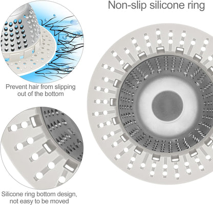 LEKEYE Drain Hair Catcher/Bathtub Drain Cover/Drain Protector for Pop-Up & Regular Drains(Patented Product)