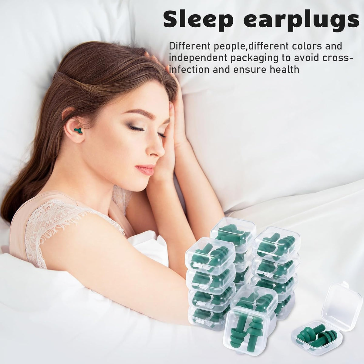 Tondiamo 150 Pairs Ear Plugs Bulk Individually Wrapped Earplug, Multicolor