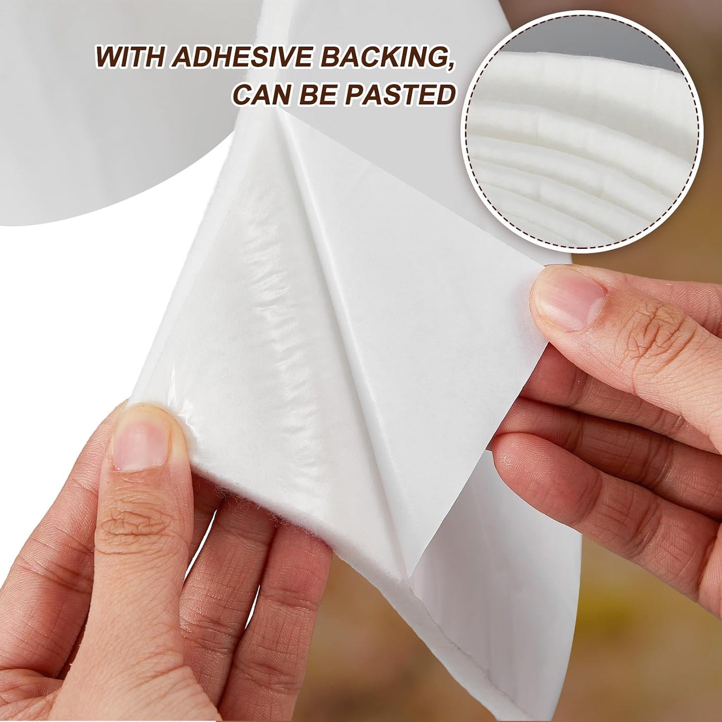 Jecery Adhesive Felt Roll, 1/4" X 6" X 1.25 Yard, Beige | Self-adhesive Padding for Foot Support, Pressure Relief, Furniture Protection, Splint Lining Cushion