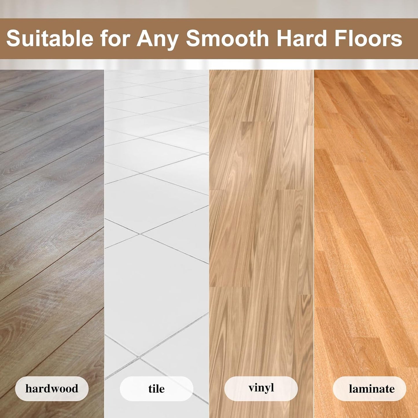 Upgraded Felt Furniture Sliders for Hardwood Floors - 8 PCS 4" | Patented Groove Design, Furniture Movers Sliders, Easily and Safely Move Any Item, Floor Protection