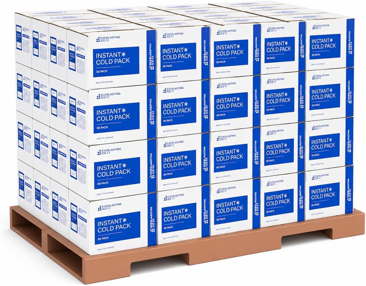 50 Pack Instant Ice Packs for Injuries, Disposable Instant Cold Pack