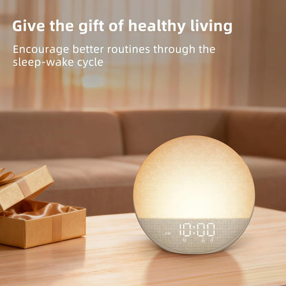 Odokee Sunrise Alarm Clock White Noise Machine: Natural Wake Up Light