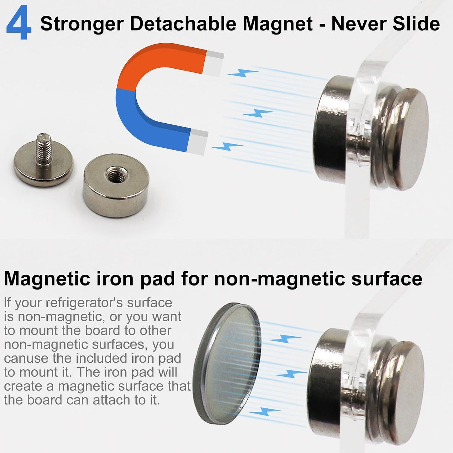 Acrylic Magnetic Chore Chart & List for Kids Teens Adult Family 2 Pcs