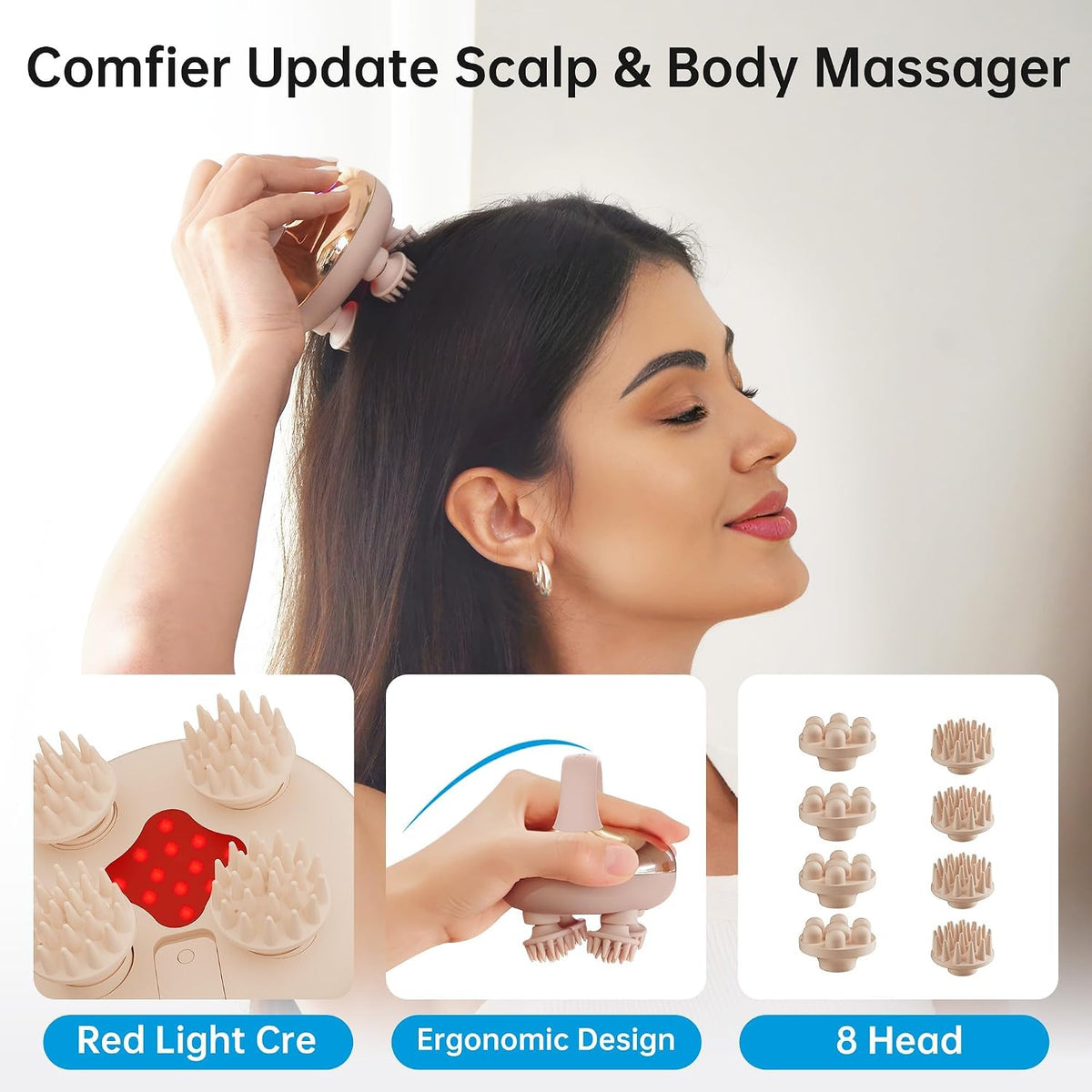 COMFIER Scalp Massager for Hair Growth, Electric Head Massager, Tangle-Free