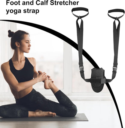 Leg Stretch Strap for Men Gym Fitness Equipment | Foot and Calf Stretcher for Dancers Gymnasts Runners Women Men Adults Athletes Beginners Professionals Studio Office