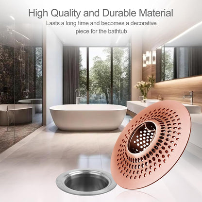 LEKEYE Drain Hair Catcher/Bathtub Shower Drain Hair Trap/Strainer Stainless Steel Drain Protector(Patented Product) | Stainless Steel