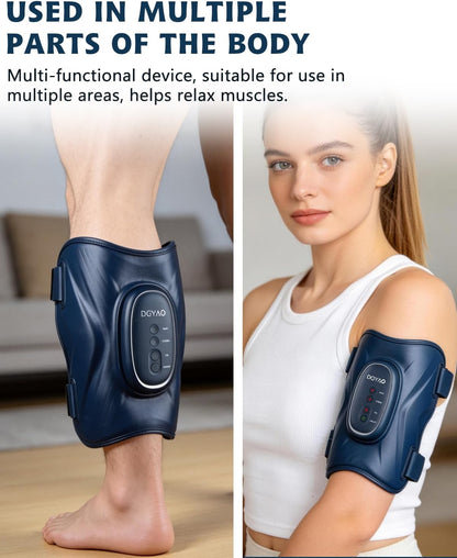 Air Compression Leg Massager with Heat Vibration: Calf Massager with 3 Modes, 3 Intensity for Circulation and Red Light Therapy Pain Relief - Cordless Calf Compression Device for Fast Recovery