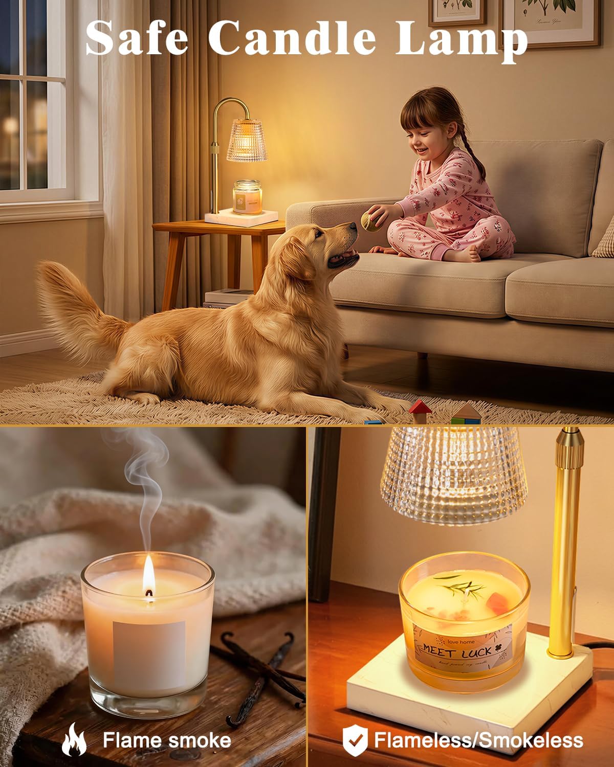 Hong-in Candle Warmer Lamp with Timer, House Warming Gifts New Home Decor