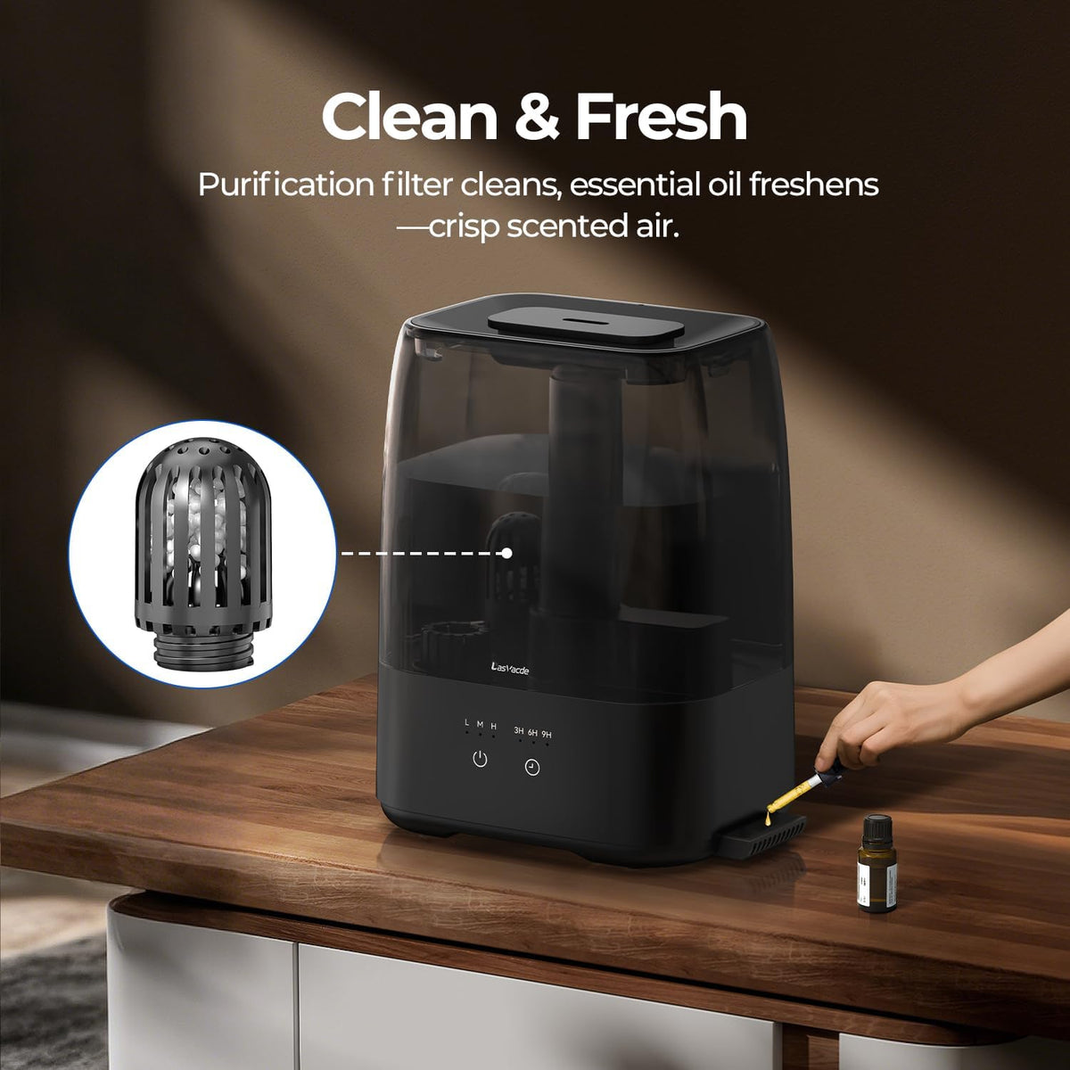 Top Fill Humidifiers for Bedroom, Ultrasonic Cool Mist Humidifiers