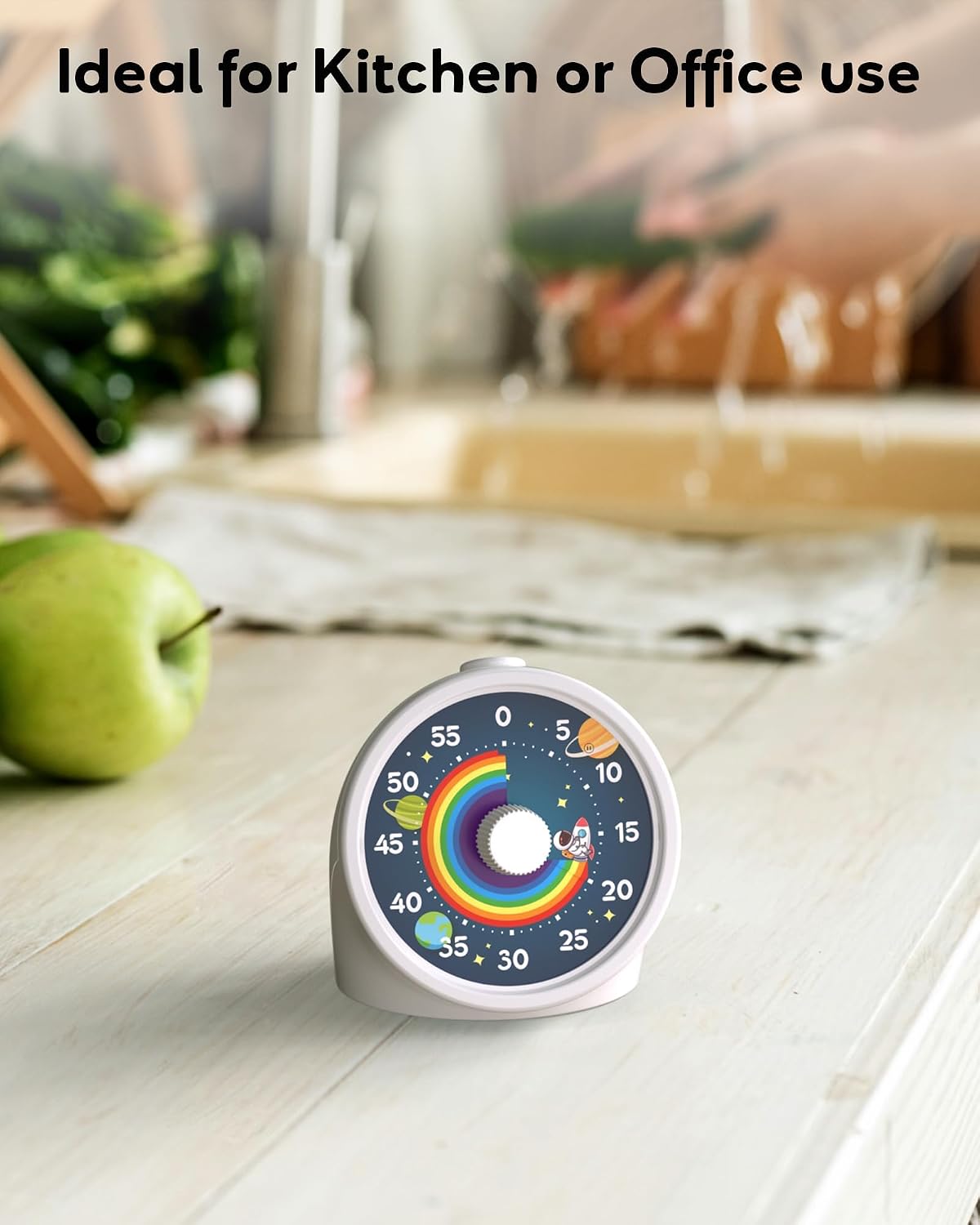 BellMan Visual Timer with Pause Button, Time Management Tool, Design for Home, Office and Gift, Rocket