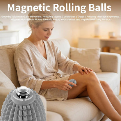 Vibrating Massage Ball for Plantar Fasciitis, Silicone Trigger Point, Myofascial Massage Ball, Deep Tissue Roller for Back, Shoulder, Foot, Muscle Recovery, Hip & Psoas Release Tool (Blue)
