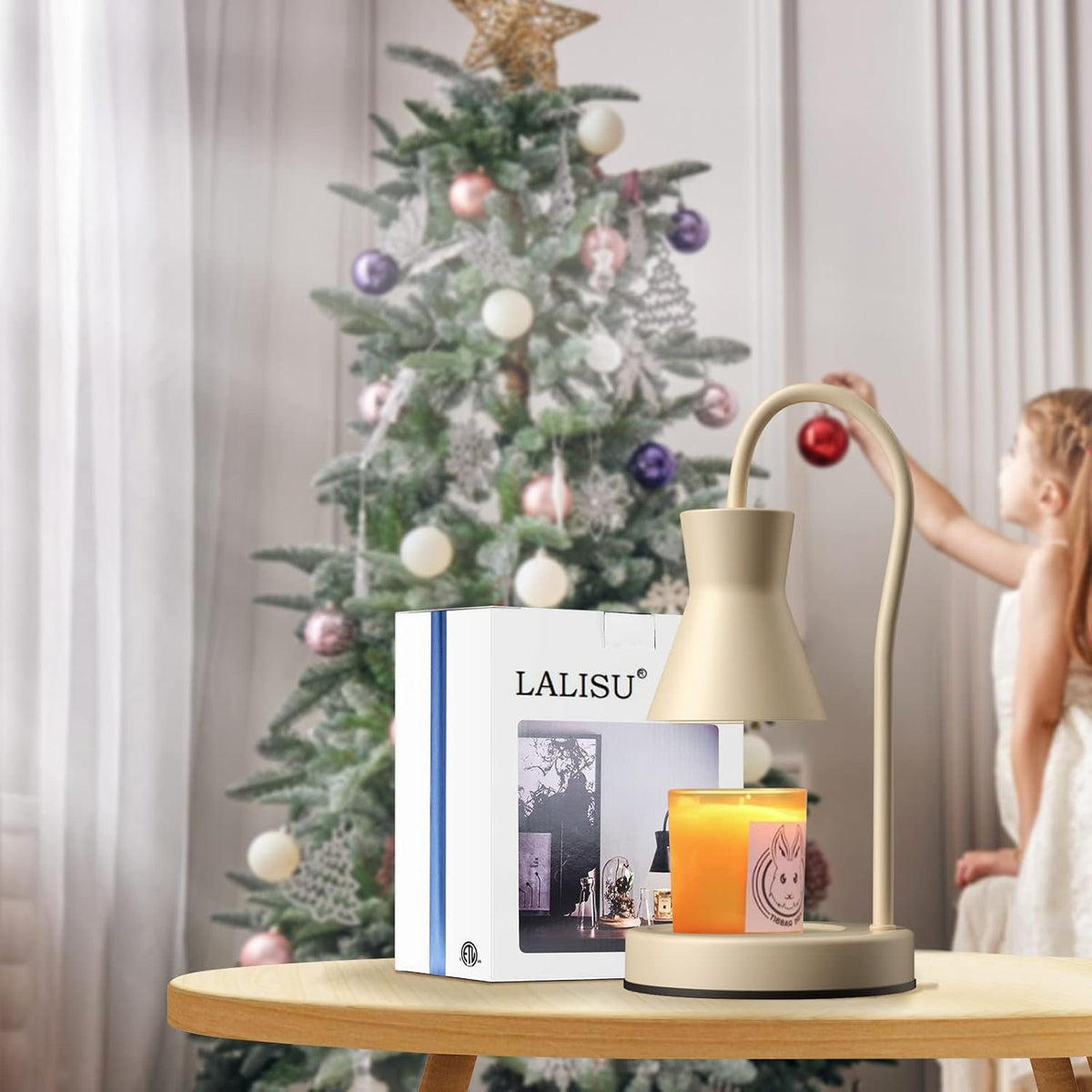 LALISU Candle Warmer Lamp with Timer Electric Candles Light Birthday Gifts