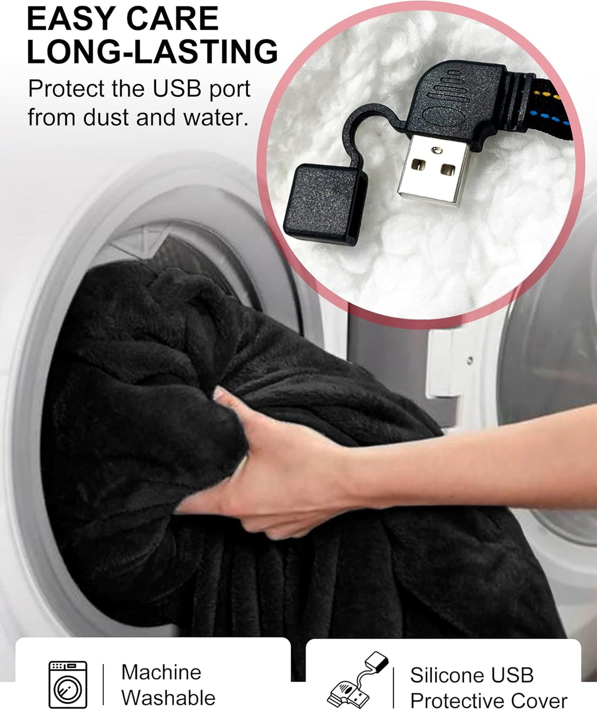 KFUBUO Wearable Heated Blanket Cordless Oversized Hoodie Sweatshirt