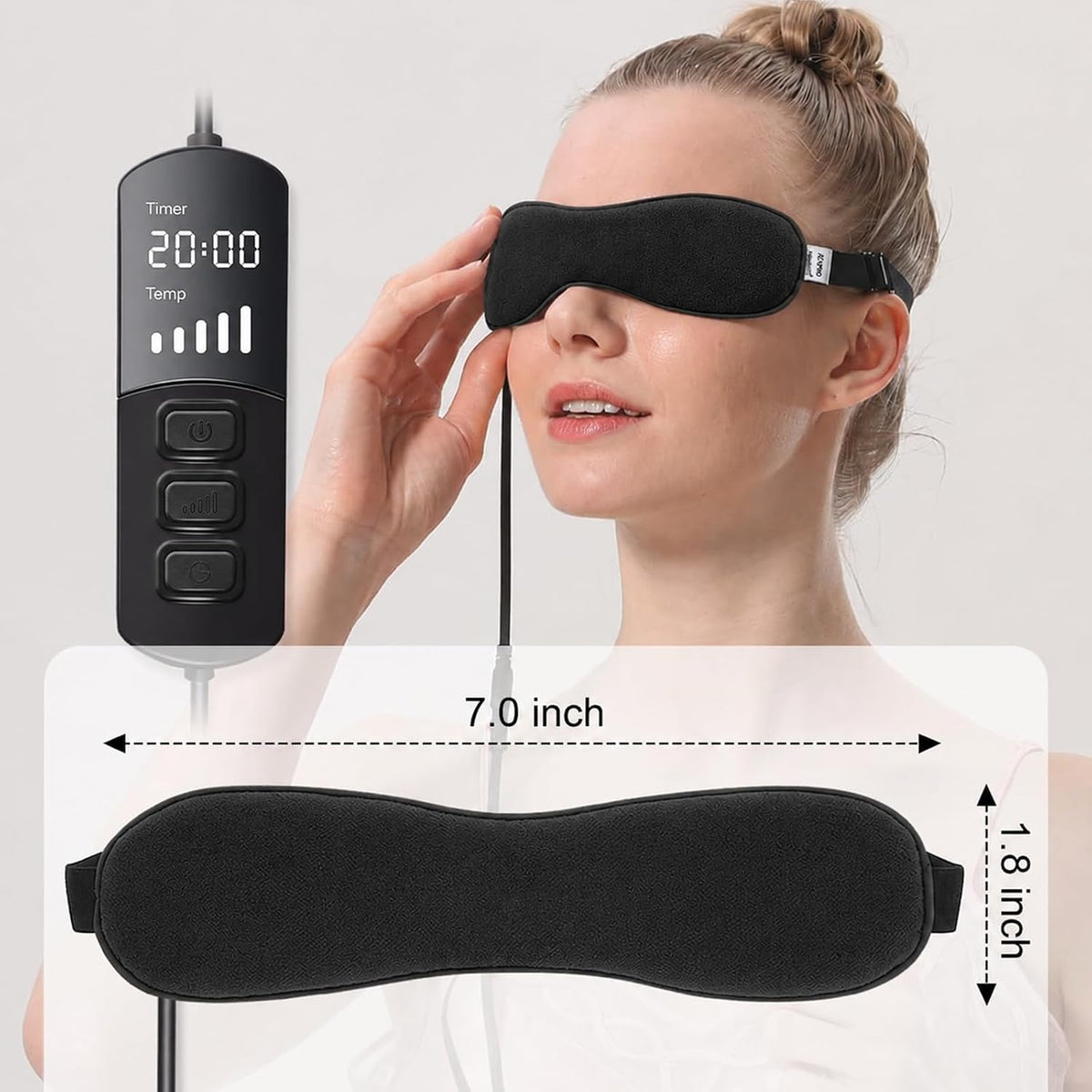 Aroma Season Heated Eye Mask for Dry Eyes, Warm Eye Compress with Flaxseed for MGD, Dry Eye Syndrome, Chalazion Blepharitis Stye Eye Treatment, Steam Moist to Unclog Glands (Blue)