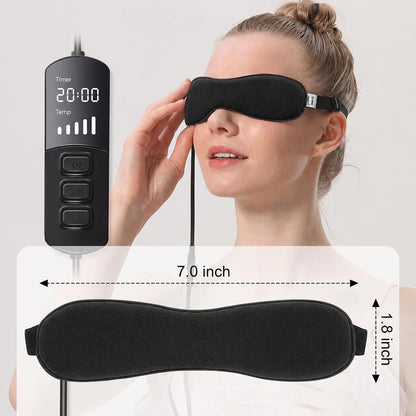 Aroma Season Heated Eye Mask for Dry Eyes, Warm Eye Compress with Flaxseed for MGD, Dry Eye Syndrome, Chalazion Blepharitis Stye Eye Treatment, Steam Moist to Unclog Glands (Blue)