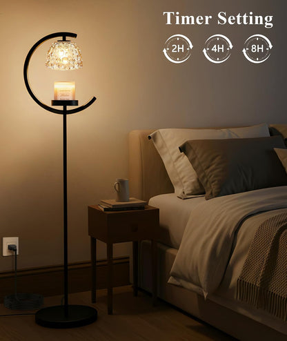 seenlast Candle Warmer Floor Lamp with Timer and Dimmer