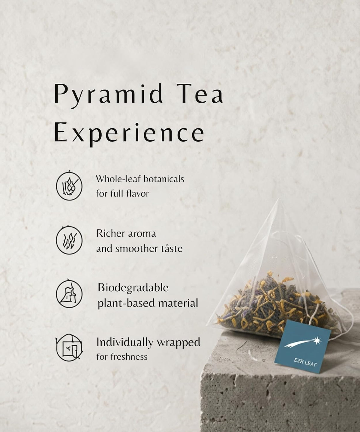 EZR LEAF Pura Herbal Tea Sampler - 22ct Caffeine-Free Tea Variety Gift Set