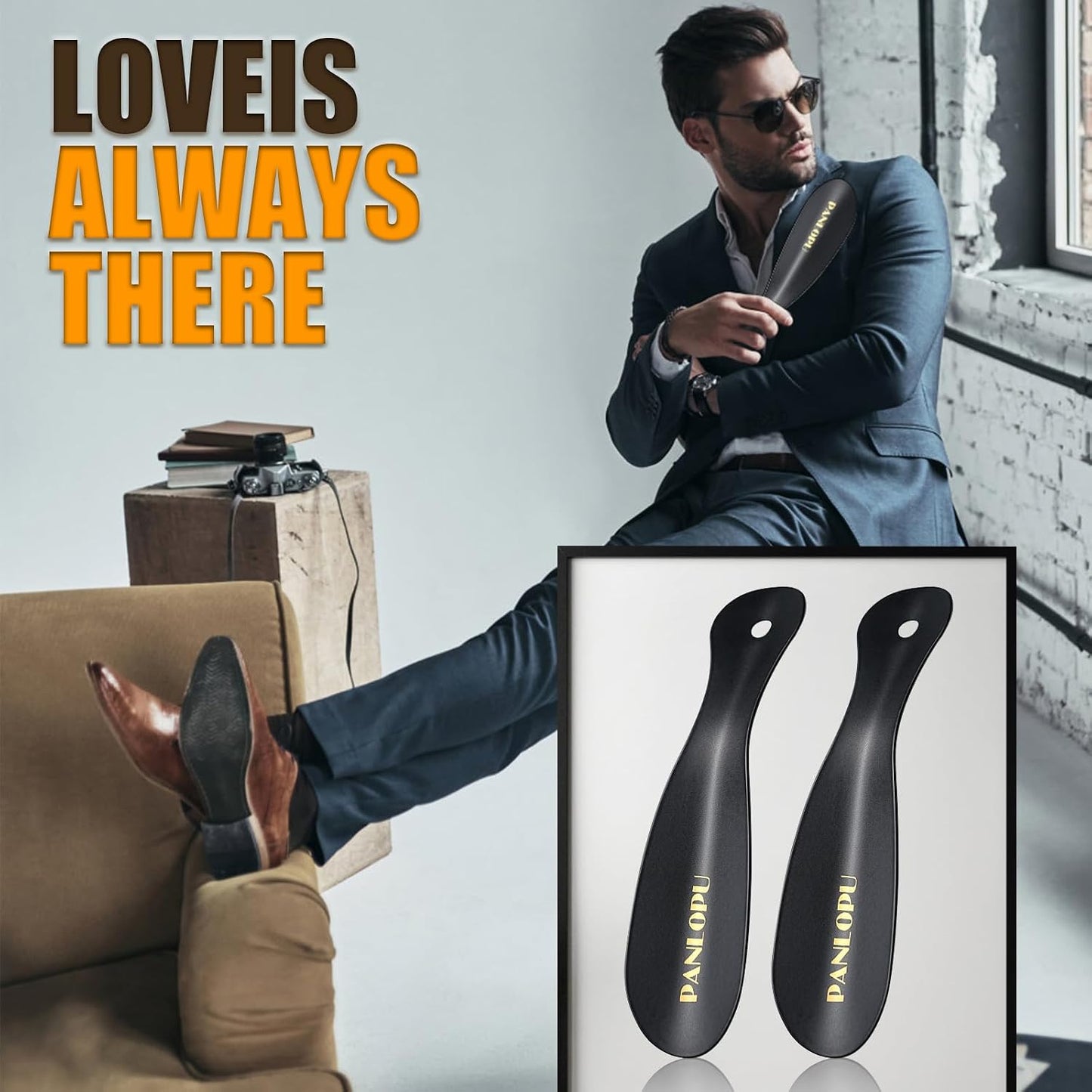 Metal Shoe Horn 7.5Inch Portable Stainless Steel Fashion Travel | Rust-resistant Ergonomic Curved Design Compact Size