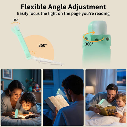 Rechargeable Book Light, Clip-On LED Reading Light, Eye-Caring
