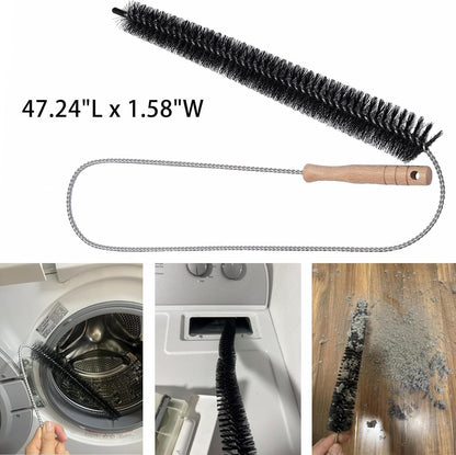 47.24 inch Extra Long Dryer Lint Brush, Flexible Dryer Vent Cleaner Brush | for Deep Cleaning of Lint Trap, Refrigerator Coils, Dust and Pet Hair – for Fire Risk Reduction & Better Efficiency, 1PCS