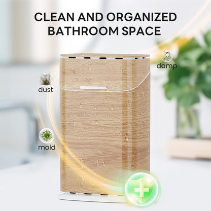 GFWARE Electric Toothbrush Holder with Cover, Ventilated & Drainage, Silver | Detachable 5 Slots Bathroom Organizer for Toothbrush & Toothpaste, Waterproof & Dustproof, Electric Toothbrushes Under 10 In