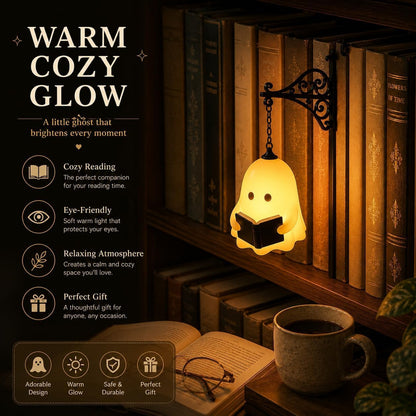 Library Lantern-Decorative Bookshelf Lighting, Mini Bookshelf Lamp Slides Between Books, Warm Amber LED Bookshelf Lights for Book Nook, Shelf Decor Gift for Book Lovers(Classic Lantern)