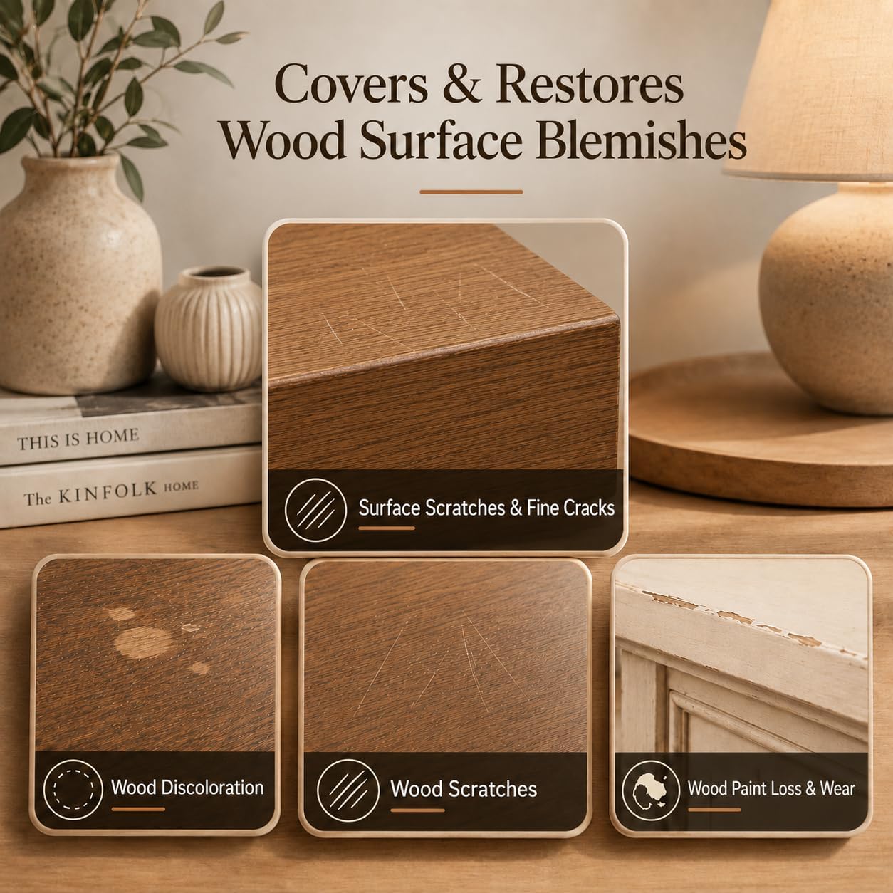 10 Color Wood Repair Kit Blendable Anti-Crack Furniture Restore Set | Full Tool & Color Chart, Strong Adhesion, Repairs Floor Cabinet Wood Surfaces, Practical Housewarming DIY Gift Kit