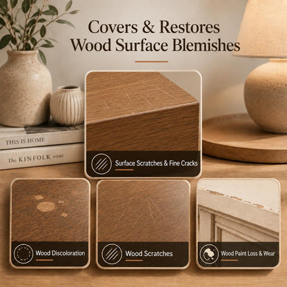10 Color Wood Repair Kit Blendable Anti-Crack Furniture Restore Set | Full Tool & Color Chart, Strong Adhesion, Repairs Floor Cabinet Wood Surfaces, Practical Housewarming DIY Gift Kit