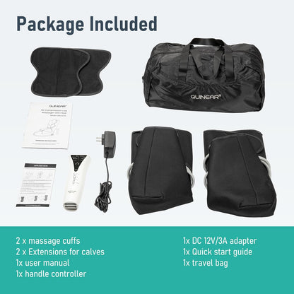 QUINEAR Leg Massager with Heat, Compression Device for Legs, Heated Compression Boots Foot Calf Massage Machine Foot and Leg Pumps Massager