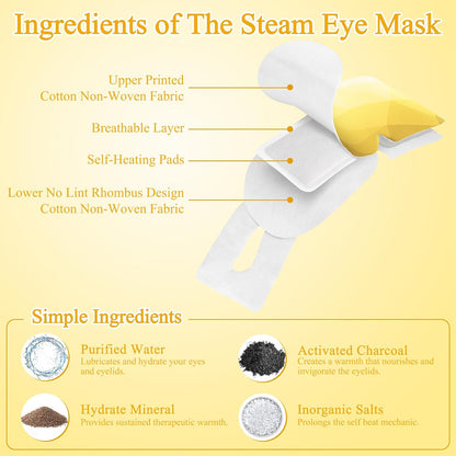 Steam Eye Mask Heated Eye Masks For Dry Eyes, Unscented