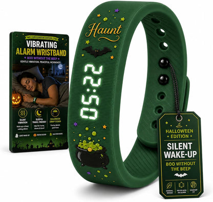 Vibrating Alarm Wristband Clock for Heavy Sleepers Wake Band Wrist Watch Silent Vibration Bracelet Loud Adults Strike Deaf People Despertar with that Won't Partner Extremely Deep