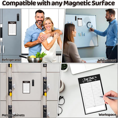 Thboxes 2 Pack Grocery List Magnet Pad for Fridge, 120 Sheets, Pen Holder | 4.5x7.5In Magnetic Grocery List Pad for Fridge, Full Back Shopping Checklist, Notepad for Kitchen, Home Office, Parents, Kids