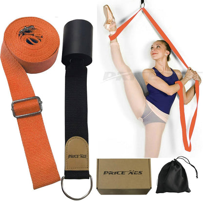 Leg Ballet Yoga Stretcher, Door Attachment Get More Flexible, Flexibility & Stretching Leg Straps - Great for Cheer Dance Gymnastics or Any Sport Trainer Premium Stretch Fitness Equipment