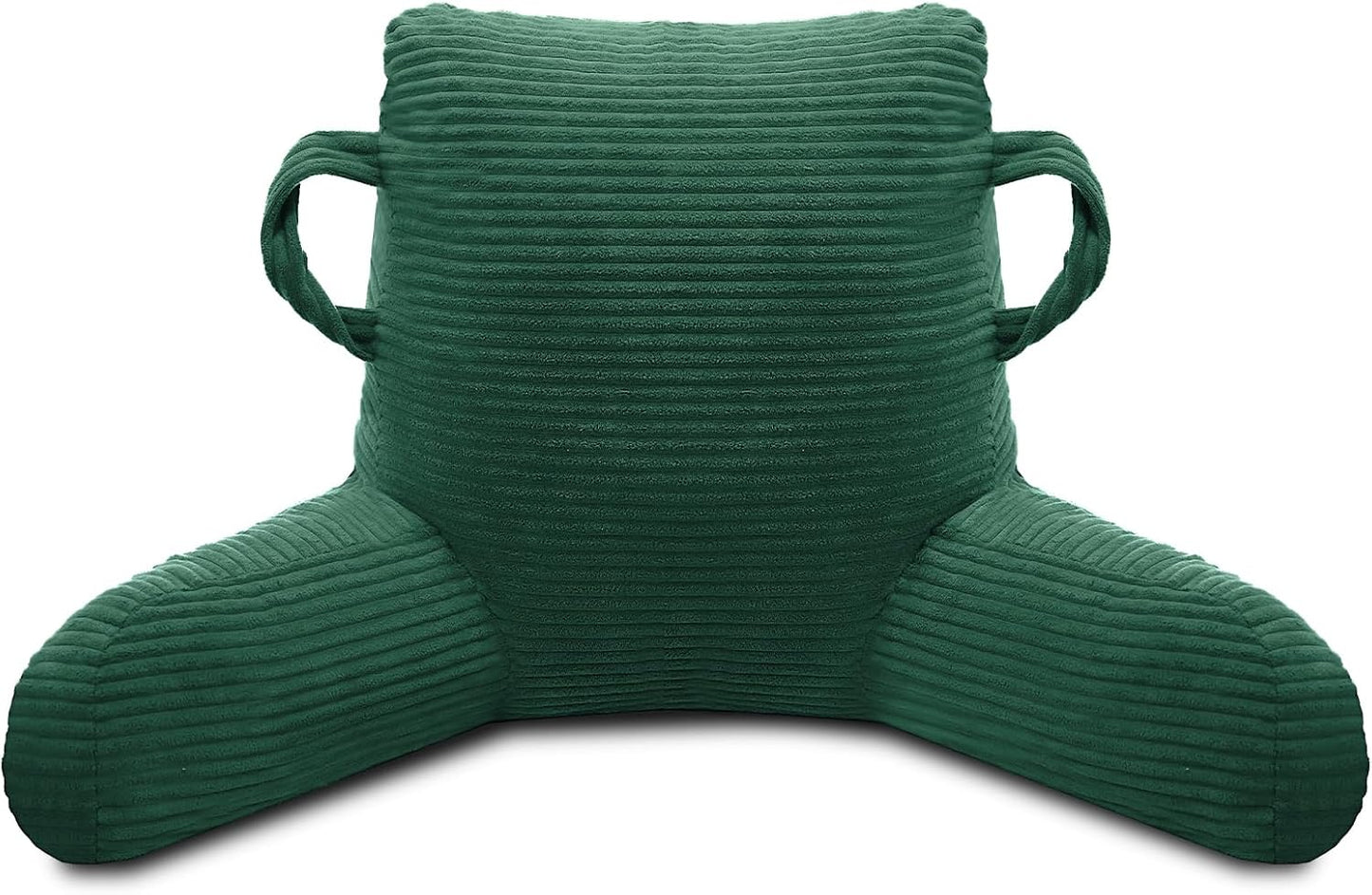 Reading Pillow for Sitting in Bed Adult, Memory Foam, Pockets | Shredded Memory Foam Backrest, Back Pillow with Arms and Pockets, Provide Comfort for Reading and Gaming in Bed, Black
