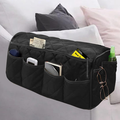 Armchair Caddy,Non Slip Recliner Organizer,Waterproof Sofa Armrest Organizer, Remote Control Holder for Recliner.Chair Arm Organizer with 14 Pockets for TV Remote, Phone, Magazine