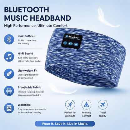 Sleep Bluetooth Headphones, Sleep Headphones Headband Wireless for Sleeping Side Sleeper, Wireless Sleep Earphones for Workout Sports Yoga Running Travel(Pinkish Yellow)