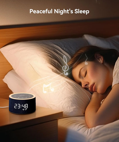 Dreamegg D1+ Sound Machine Alarm Clock, 29 Soothing Sounds with Night Light