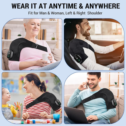 Shoulder Heating Pad with Massage , Shoulder Massager for Pain Relief