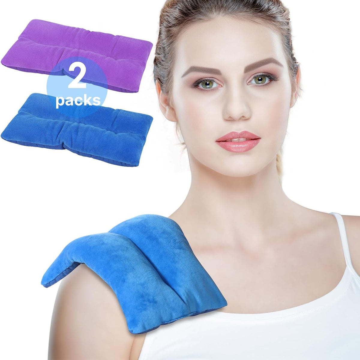 Atsuwell 6 x 11'' Microwave Heating Pad for Cramps & Joint Relief, Grey