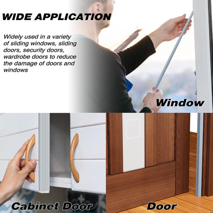 196" White Wedge Weather Stripping Door Seal, Foam Door Gap Seal | Noise & Draft Blocking, Windows & Doors Winter Insulation, Door Frame Soundproofing, Self Adhesive Weatherstrip Tape