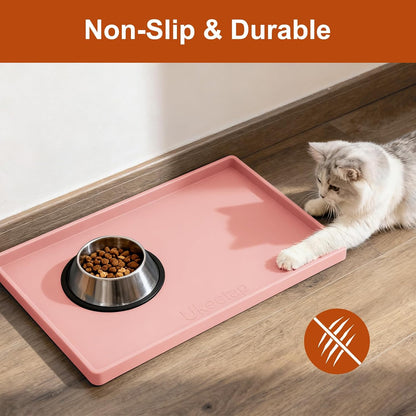 34" x 22" Extra Thick Silicone Mat Waterproof with Raised Edge, | Under Sink Mat for Kitchen & Bathroom, Kitchen Cabinet Liner, Multi-Purpose for Storage & Protection