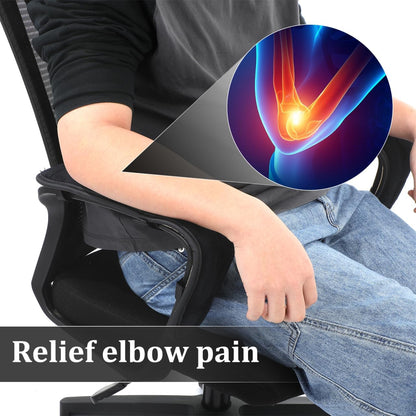 SEWACC 1 Pair Office Chair Armrest Pads, Office Gaming Chair Arm Rest Covers, for Elbow Forearm Support, 17.71 x 3.93 Inches, Black
