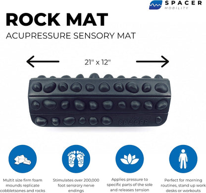 Spacer Mobility The Rock Mat Foot Massage Mat Helps Stimulate Nerve Endings, & Relieve Tension | Made with Premium Firm Foam, Releases Tension & Increases Proprioception