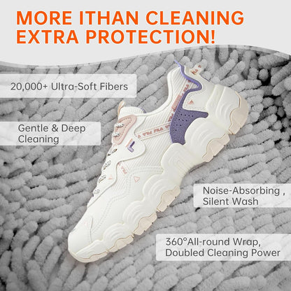 1PCS Blue Shoe Washing Machine Bags for All Shoe Types | Deep Cleaning,Reusable and Durable,Safeguarding Shoes from Scuffs and Deformation,Tear-Resistant Chenille Fabric