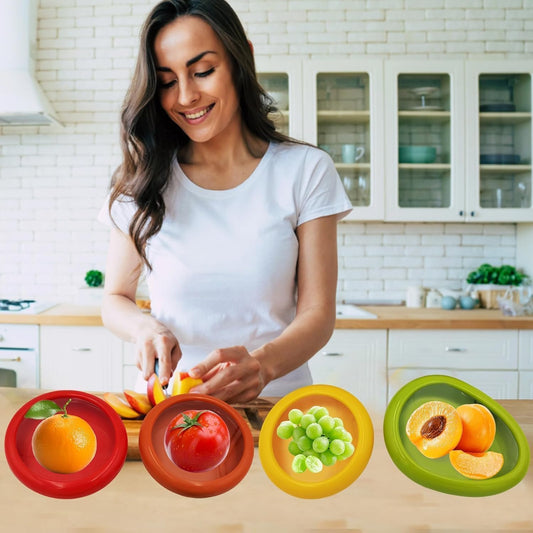 Avocado Preserver, Half Cut Fruit Container - Reusable Kitchen Tool for Refrigerator Onion Storage - Cheese, Lemon, Vegetables, Tomatoes, Fruit Gripper